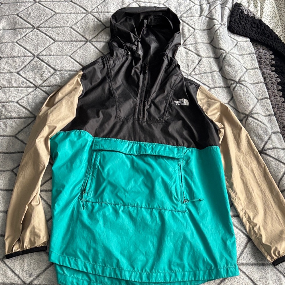 The North Face Black and Turquoise Jacket